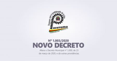 Decreto Nº 1.003/2020, DE 28 DE MARÇO DE 2018 Decreto Nº 1.003/2020, DE 28 DE MARÇO DE 2018