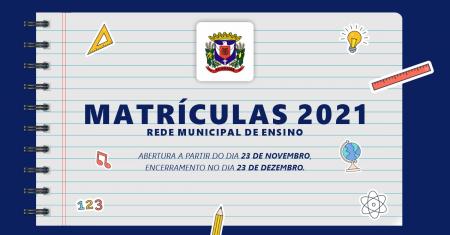 Matrículas 2021 - Rede Municipal de Ensino - Paverama Matrículas 2021 - Rede Municipal de Ensino - Paverama