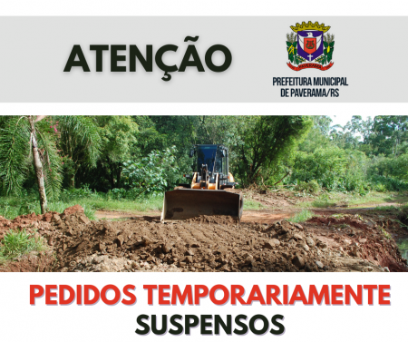 Serviços de máquinas estão temporariamente suspensos Serviços de máquinas estão temporariamente suspensos