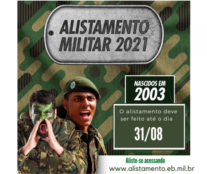 Prorrogado o prazo para alistamento militar em 2021