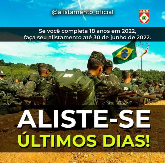 Prazo para alistamento militar vai até 30 de junho