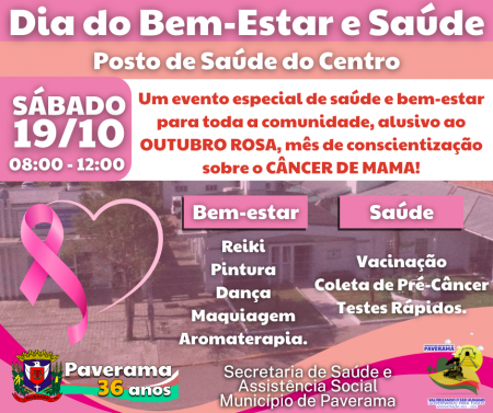 Evento de Saúde e Bem-Estar no Posto de Saúde do Centro de Paverama