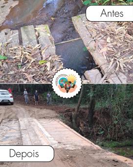 Ponte entre Santa Manoela e Linha Brasil é reformada e entregue à comunidade