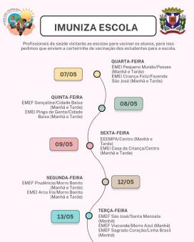PROGRAMA IMUNIZA ESCOLA CHEGA A PAVERAMA 