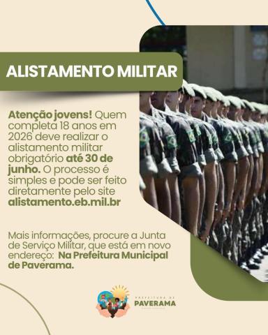 Alistamento militar obrigatório segue até 30 de junho em Paverama
