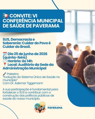 Conferência Municipal de Saúde convida para discutir os rumos da saúde