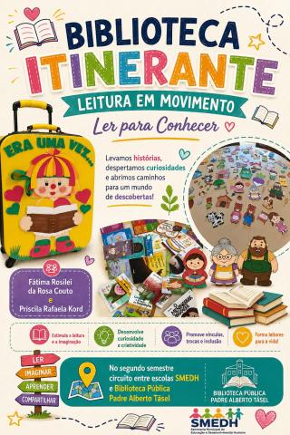 Biblioteca Itinerante levará histórias, imaginação e conhecimento às escolas