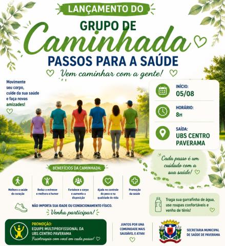 Saúde lança grupo de caminhada para incentivar hábitos saudáveis